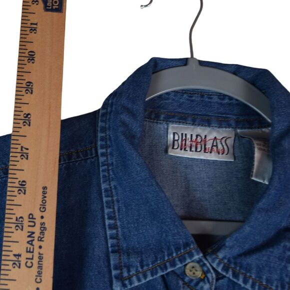 Vintage 90s Bill Blass Denim Chambray Vest Women’s 2X Button Front Y2K Western - Picture 7 of 7
